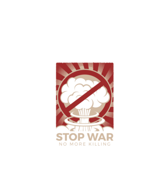 Stop War 2 minta fekete pólón