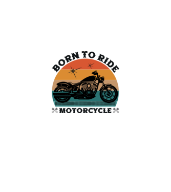 Born To Ride Motorcycle minta fehér/piros pólón