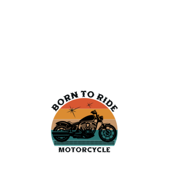 Born To Ride Motorcycle Blackiest minta fehér pólón