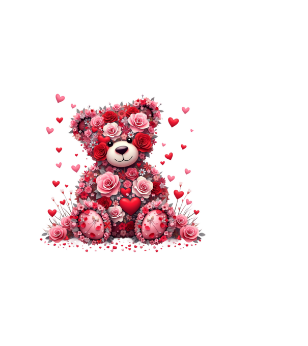 Teddy Lover minta fekete pólón