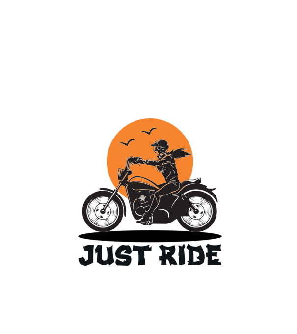 Just Ride minta fekete pólón