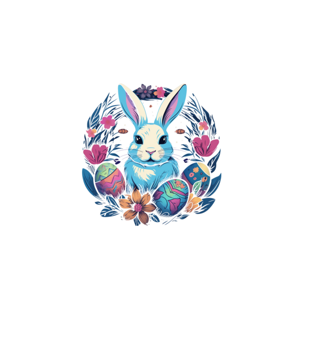 Easter Bunny 2 minta sötétkék pólón