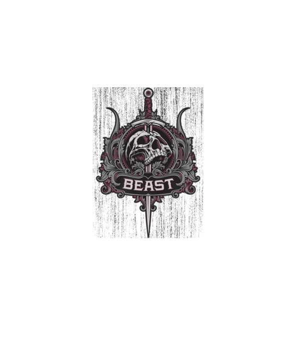 Beast minta sötétkék pólón