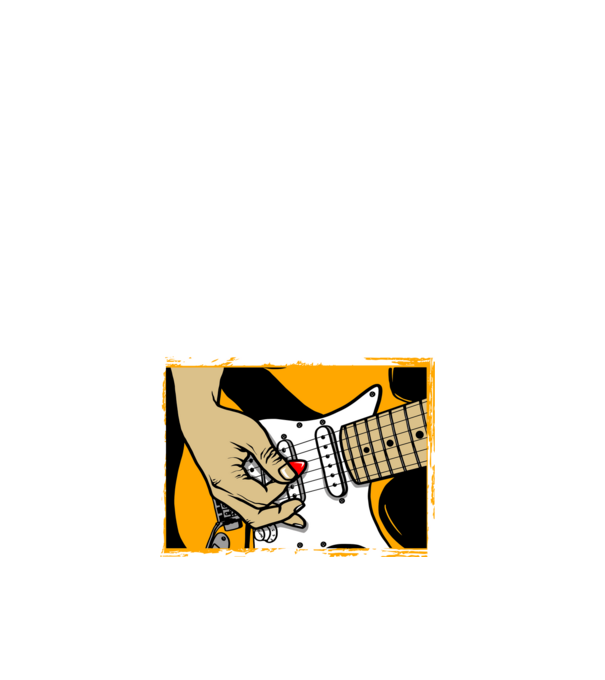 Gitár Forever minta fehér pólón