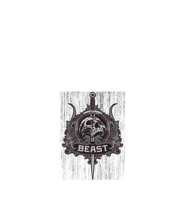 Beast minta fekete pólón