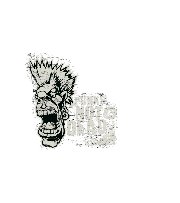 Punks Not Dead minta fekete pólón