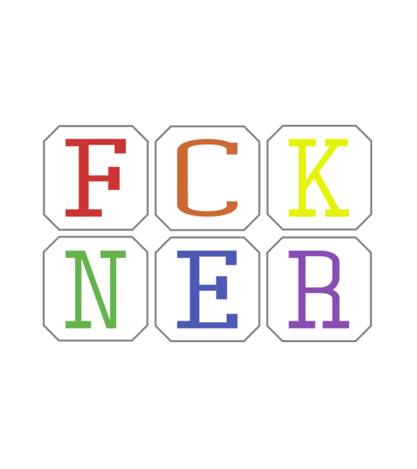 FCKNER 1 minta fehér pólón