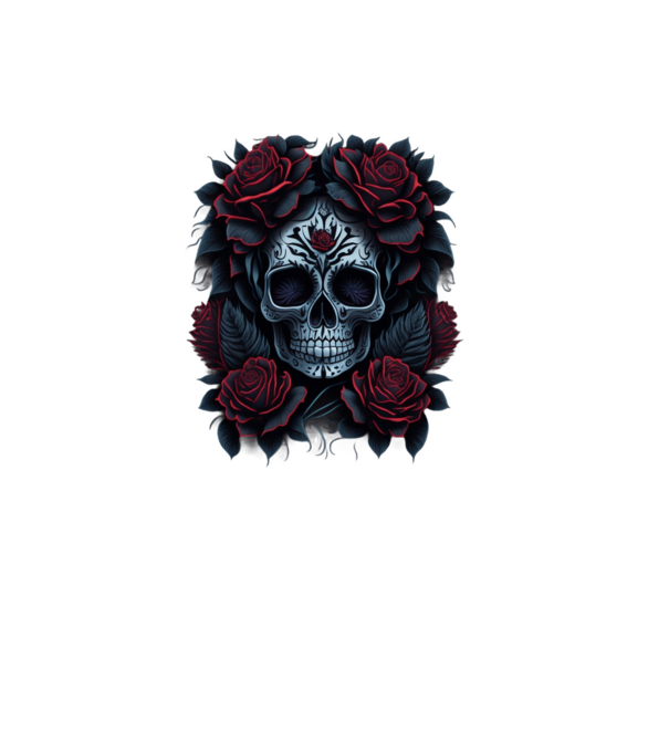 Sugar Skull Art 4 minta fekete pólón