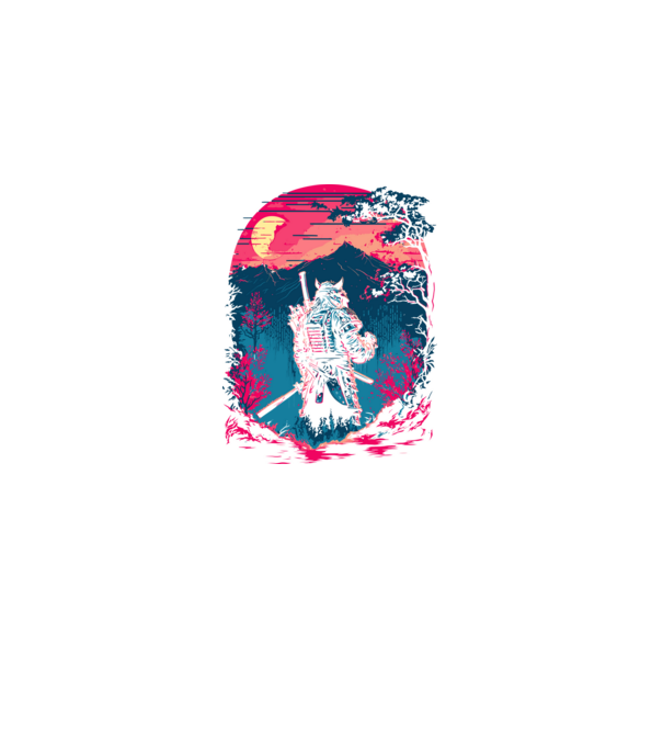016 Samurai minta fekete pólón