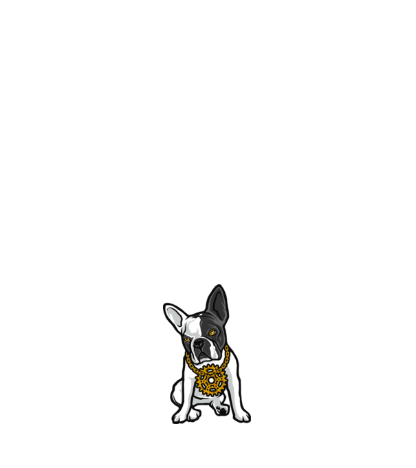French bulldog minta zöld pólón
