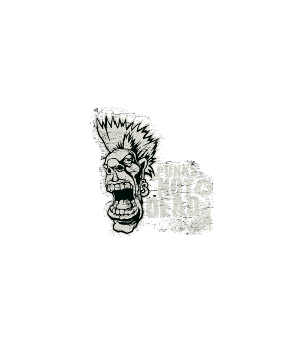 Punks Not Dead minta fekete pólón