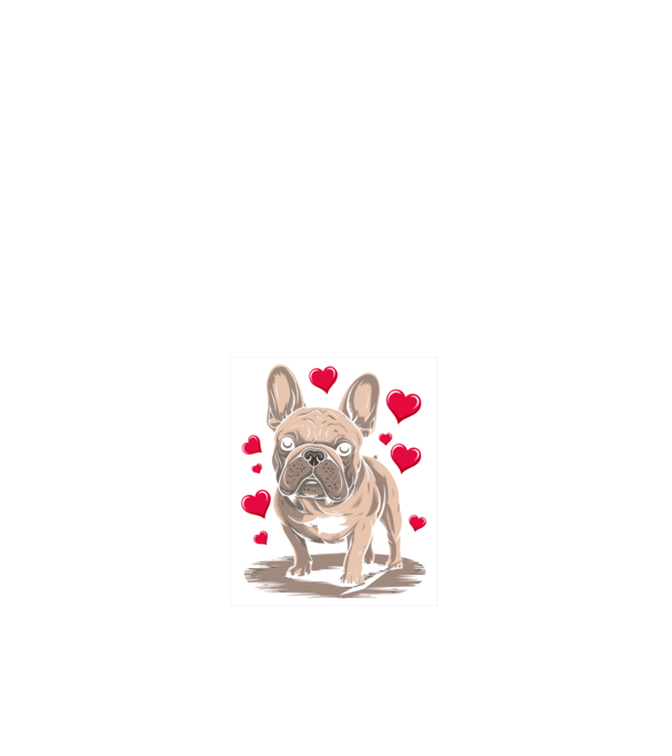 Mr French Bulldog minta fehér pólón