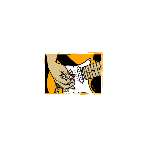 Gitár Forever minta homokszín pólón