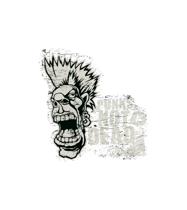 Punks Not Dead minta homokszín pólón