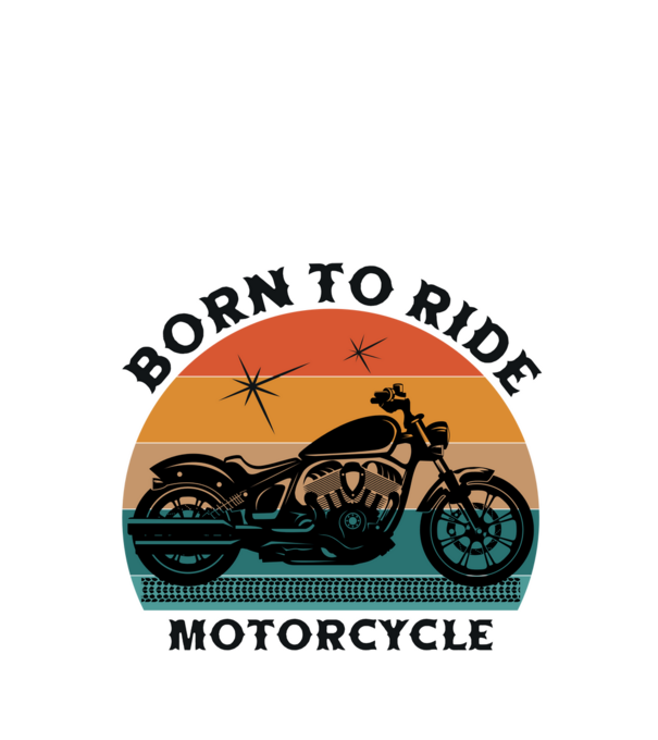 Born To Ride Motorcycle Blackiest minta fekete pólón