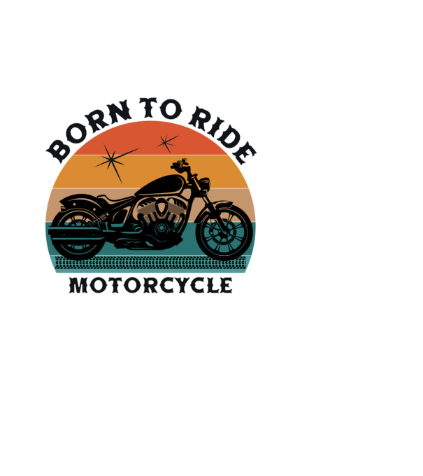 Born To Ride Motorcycle Blackiest minta fehér pólón