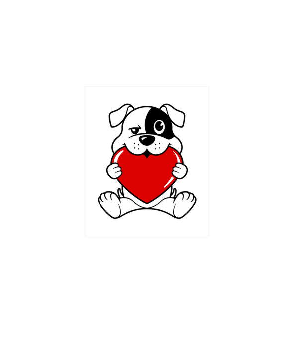 Heart Take Dog minta rózsaszín pólón
