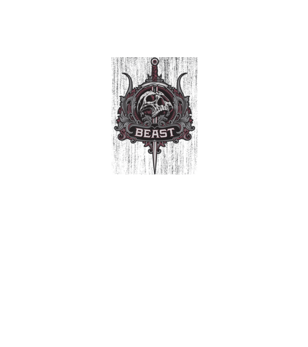 Beast minta fekete pólón