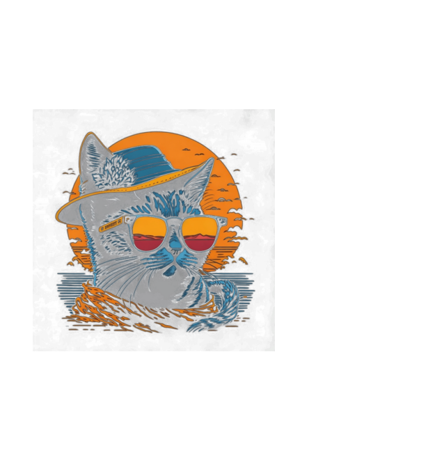 Funny Cat 2 minta fekete pólón