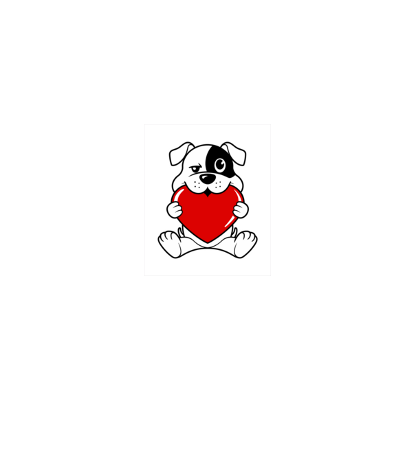 Heart Take Dog minta fehér/piros pólón