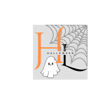 Halloween  minta világoskék pólón