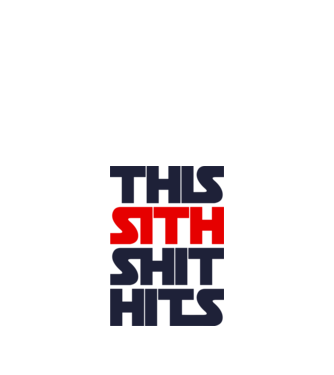 SITH SHIT minta fehér pólón