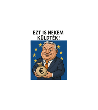 EU-s pénzek eltüntetője minta fehér pólón