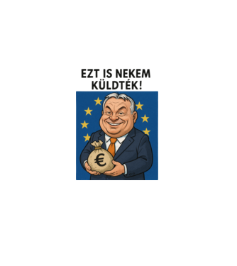 EU-s pénzek eltüntetője minta fehér pólón