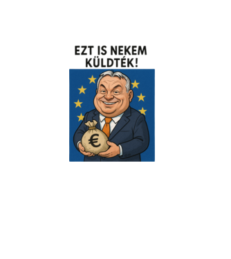 EU-s pénzek eltüntetője minta fehér pólón