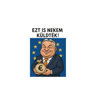 EU-s pénzek eltüntetője minta fehér pólón