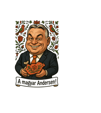 Andersen minta világoskék pólón