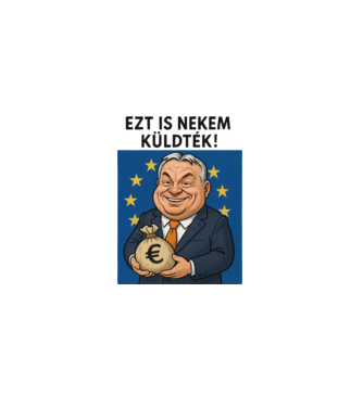 EU-s pénzek eltüntetője minta fehér pólón
