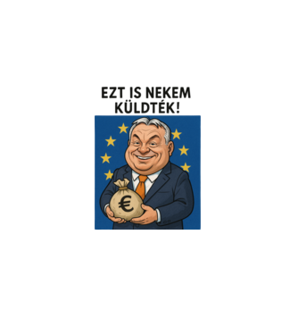 EU-s pénzek eltüntetője minta fehér pólón