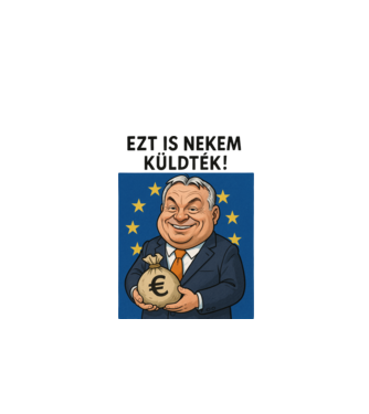 EU-s pénzek eltüntetője minta fehér pólón