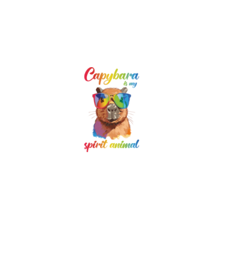 Capybara is my spirit animal minta fekete pólón