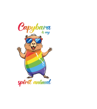 Capybara spirit minta fehér pólón