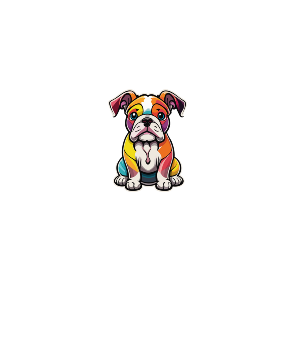 Bulldog minta fekete pólón