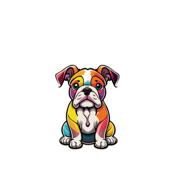 Bulldog minta fekete pólón
