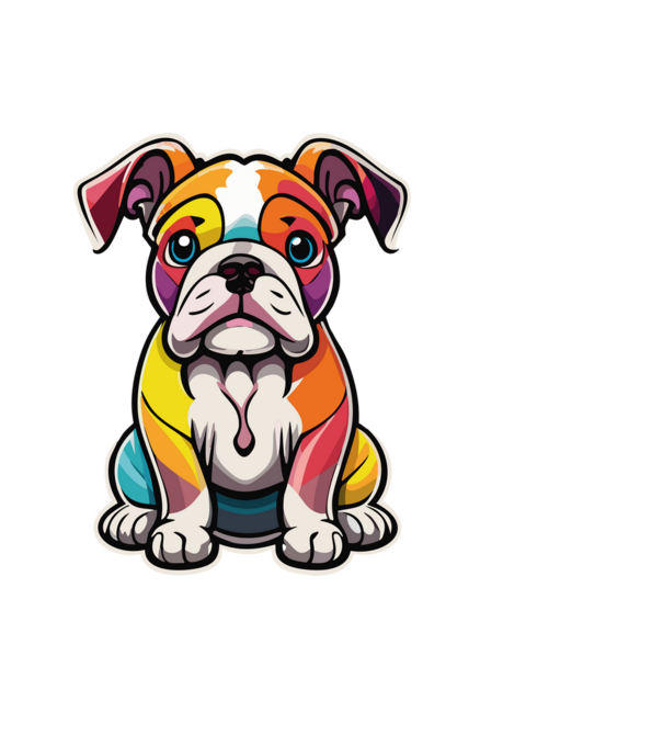 Bulldog minta fekete pólón