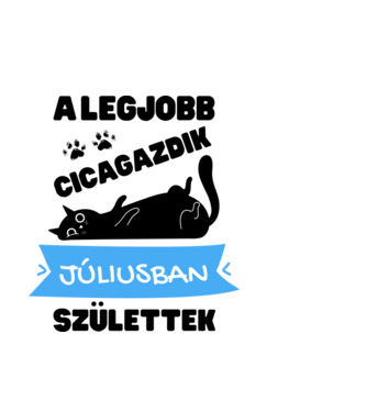 A legjobb cicagazdik júliusban születtek minta világoskék pólón