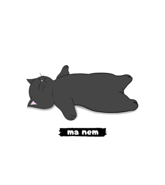 Ma nem - cica minta fehér pólón