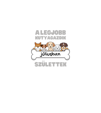 A legjobb kutyagazdik júliusban születtek minta fehér/piros pólón