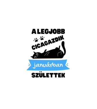 A legjobb cicagazdik januárban születtek minta fehér pólón