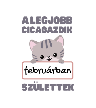 A legjobb cicagazdik februárban születtek minta fehér pólón