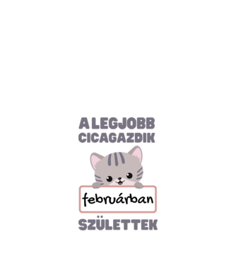 A legjobb cicagazdik februárban születtek minta fehér pólón