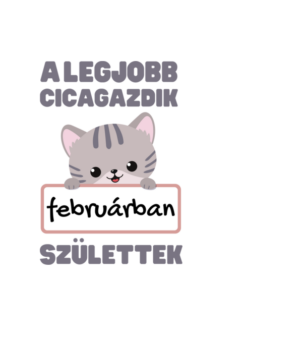 A legjobb cicagazdik februárban születtek minta világoskék pólón