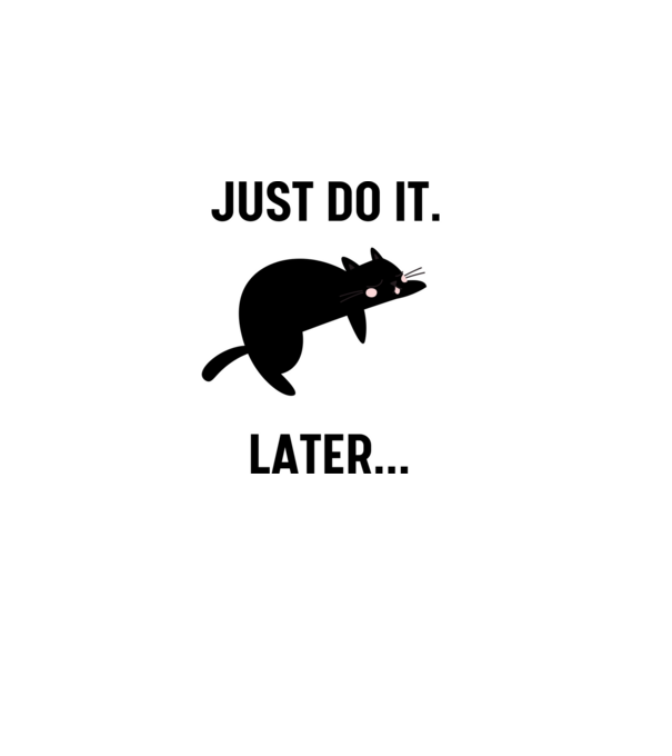 Just do it. Later... cica minta szürke pólón