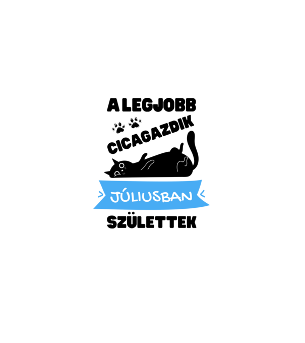A legjobb cicagazdik júliusban születtek minta szürke pólón