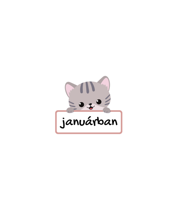 A legjobb cicagazdik januárban születtek minta fehér pólón