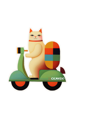 Robgós Cica minta fekete pólón